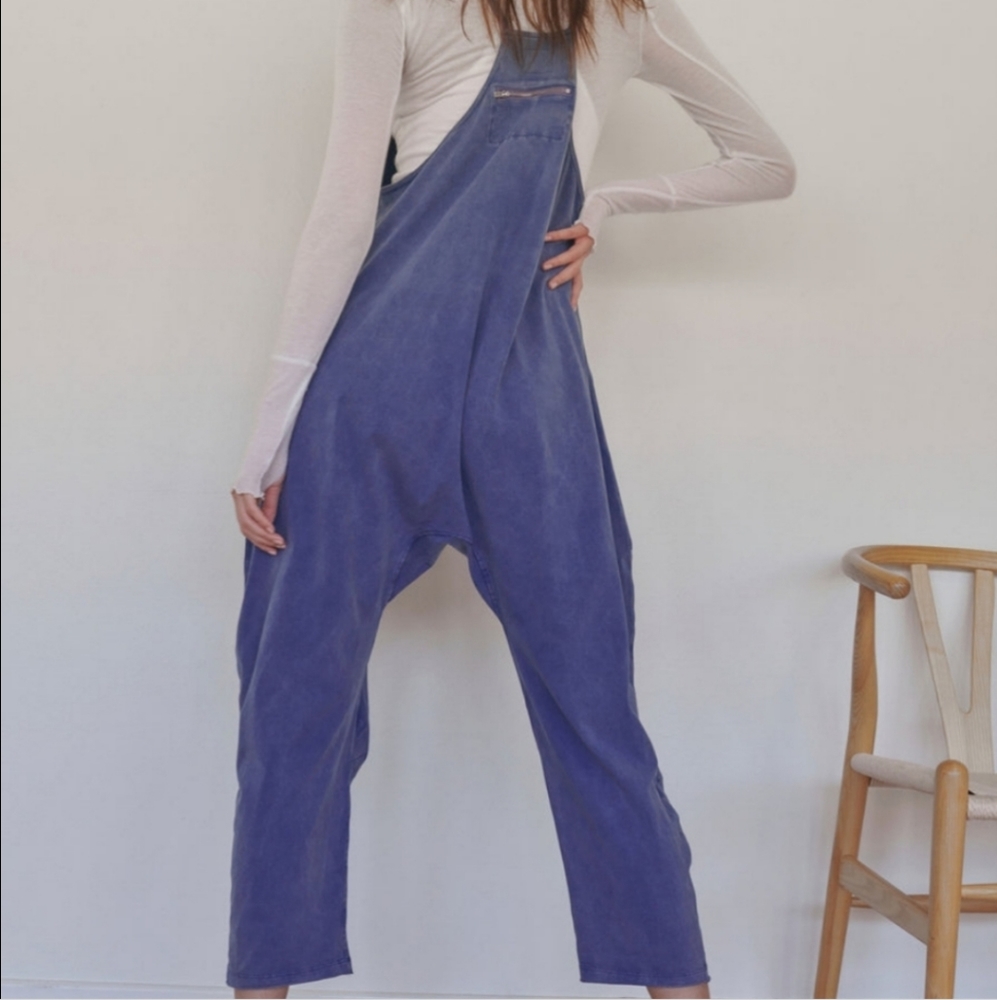 OFFERS New Free People FP Movement Hot Shot Onesie French Navy M Blue Jumpsuit - Picture 5 of 15